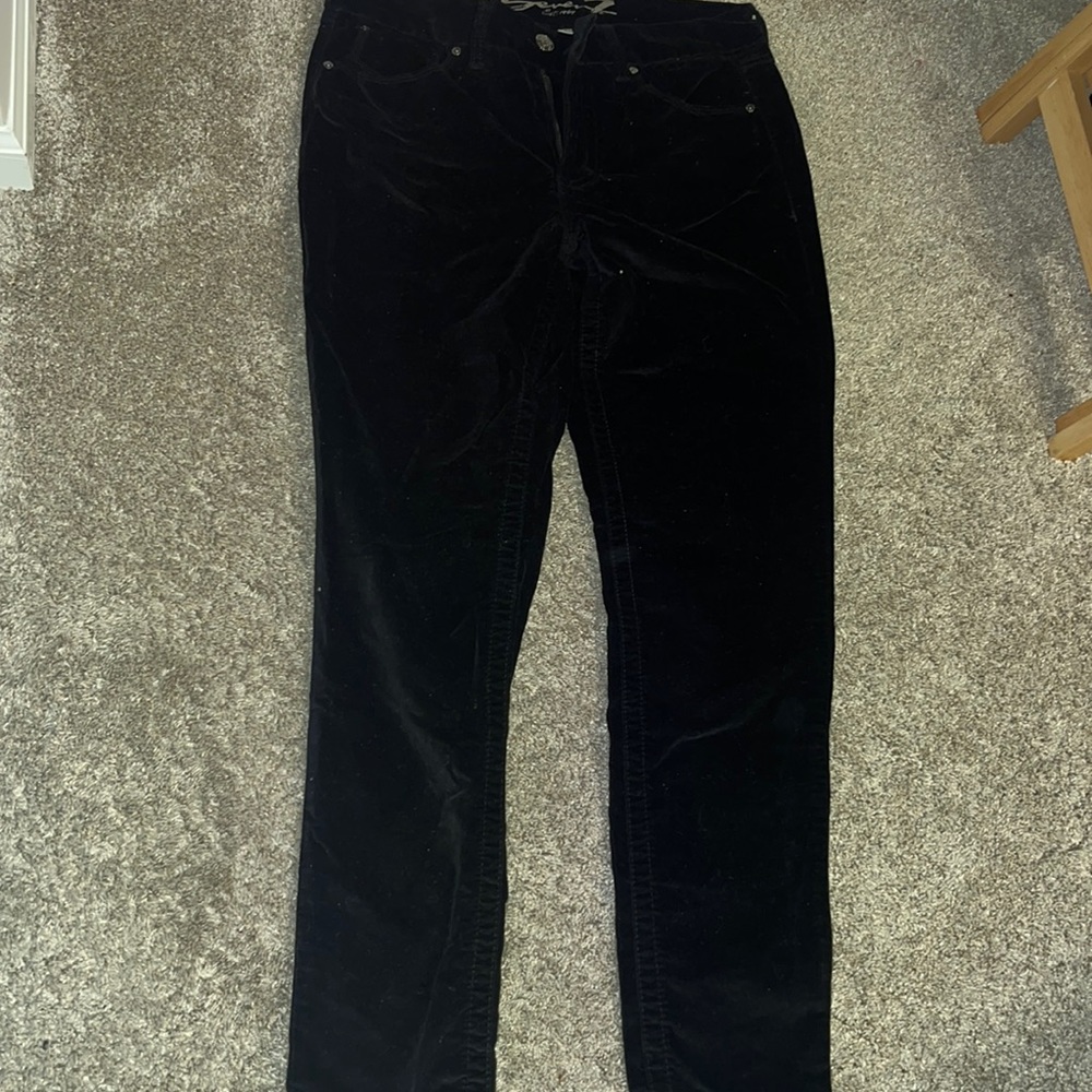 Womens high rise skinny velvet pants